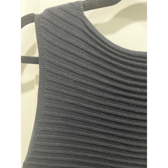 Wolford Ribbed Sleeveless Wool Blend Mini Dress Sz M - Picture 3 of 4